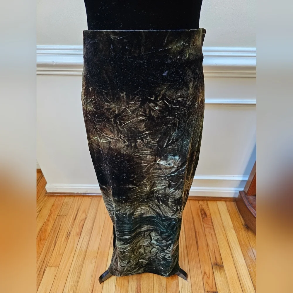 Cache Olive Green and Brown Velvet Skirt Set - Picture 11 of 15